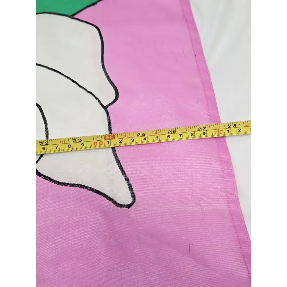 Summer Spring White Flowers Vase Floral Garden Yard Flag 28” * 41” Vtg Greeting